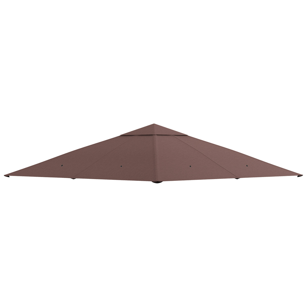 Replacement roof for garden gazebo, polyester, 2.98 x 2.98 m, coffee
