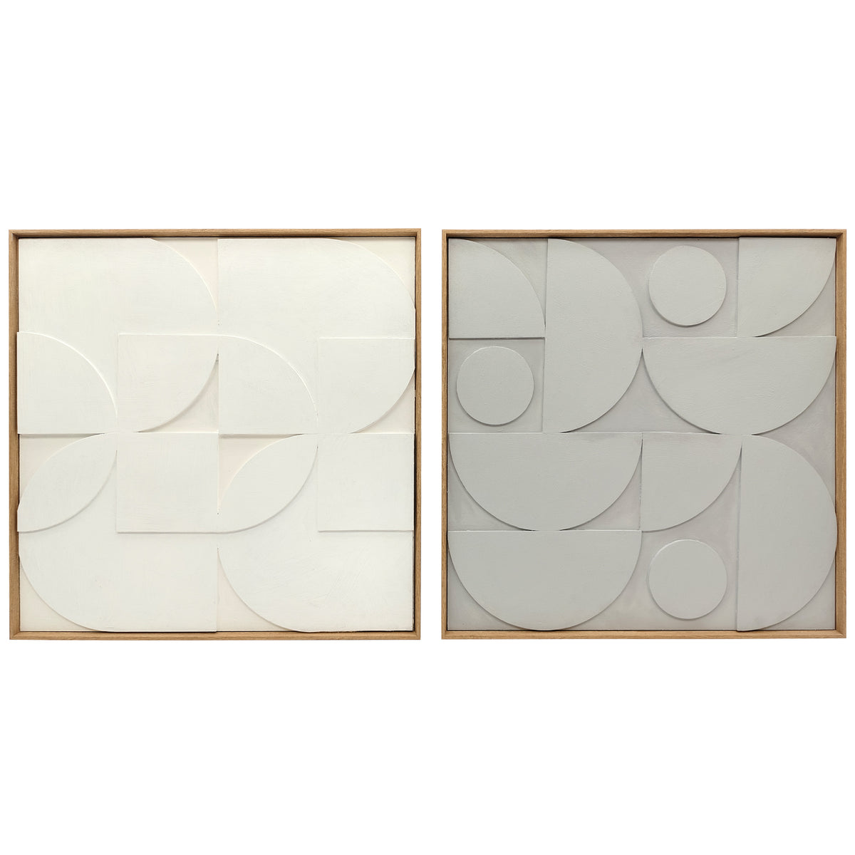 3D Wall Decor, Set of 2, Geometric Wall Decoration, Modern Wall Art for Living Room, Hallway, 80 x 3.5 x 80 cm
