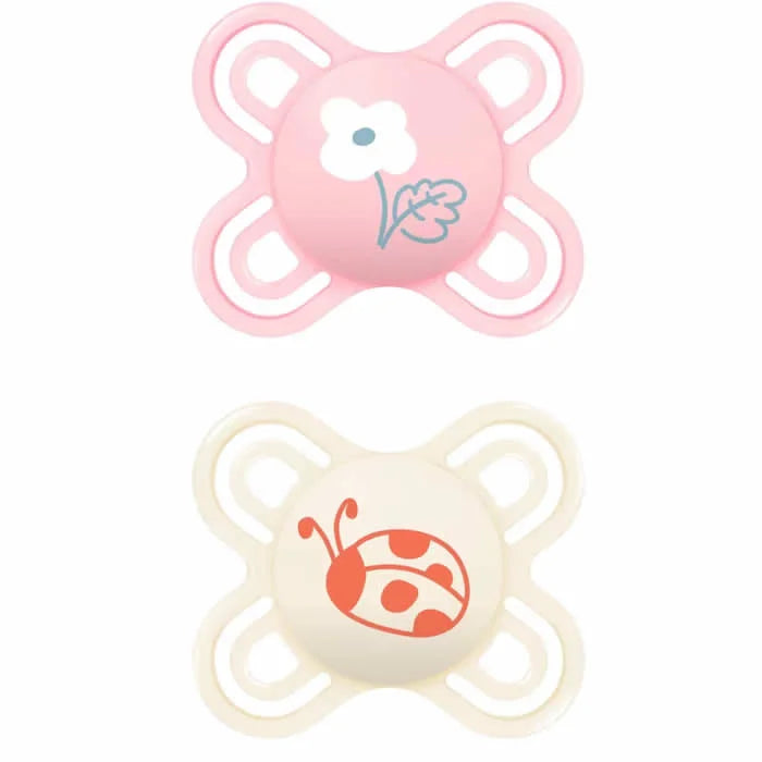 Mam Baby Pacifier Perfect Star 0-2 Pink 2pk