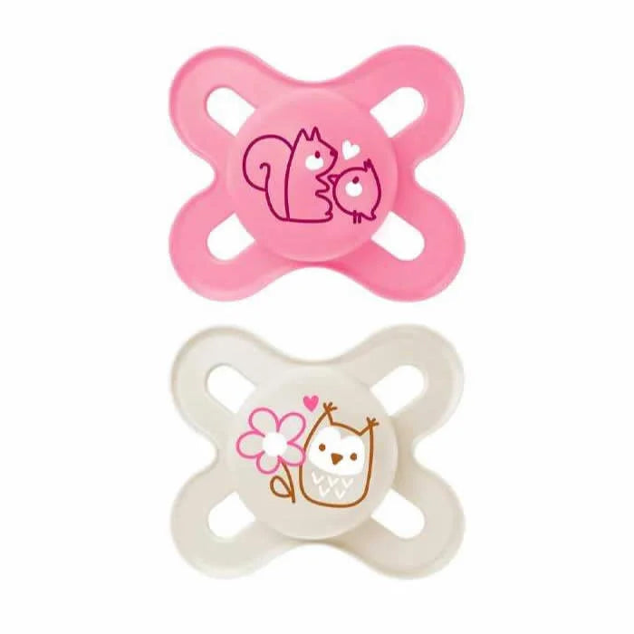 Mam Original Start Silicone 0-2 M 2 Pack Pink Color