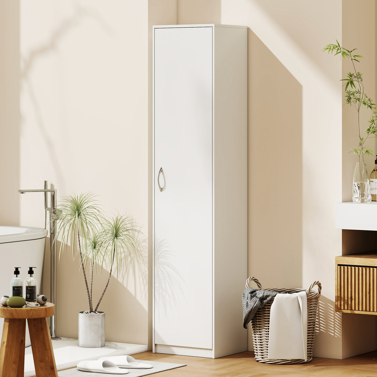 HOMCOM Küchenschrank, 5-Ebenen-Aufbewahrungsschrank, verstellbare Regale, für Wohnzimmer, Küche – Produktabbildung 19