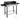 Charcoal grill BBQ grill, adjustable grate, 1 rotisserie spit, 118 x 32 x 90 cm, black + silver