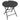 Garden table, round, foldable, for 4 people, wood look, steel+plastic, dark grey, 80 x 80 x 73 cm