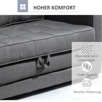 HOMCOM Schlafsofa Klappsofa 2-Sitzer Stoffsofa Bettsofa Sofa mit Schlaffunktion Sofagarnitur – Produktabbildung 6