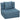 HOMCOM Schlafsessel Relaxsessel Gästebett. abnehmbarer Bezug, 70 cm x 70 cm x 61 cm, Dunkelblau