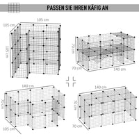 PawHut Freigehege, Freilaufgehege, Laufstall mit 36 Platten, Kleintiergehege für Kleintiere – Produktabbildung 6
