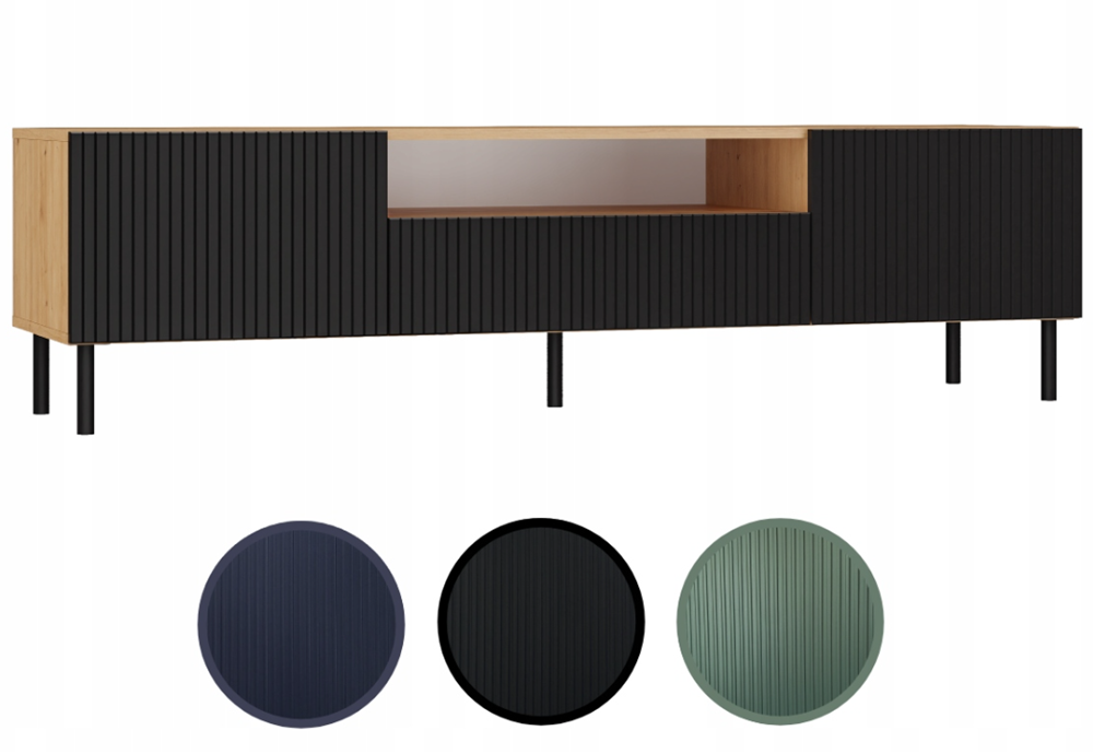 TV-Schrank KAMA 160/SLIM ARTISAN SCHWARZ