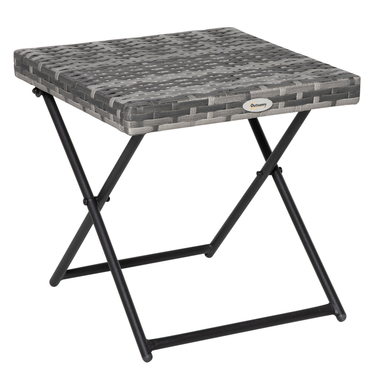 Foldable polyrattan side table coffee table couch table tray balcony table garden table sofa table tea table