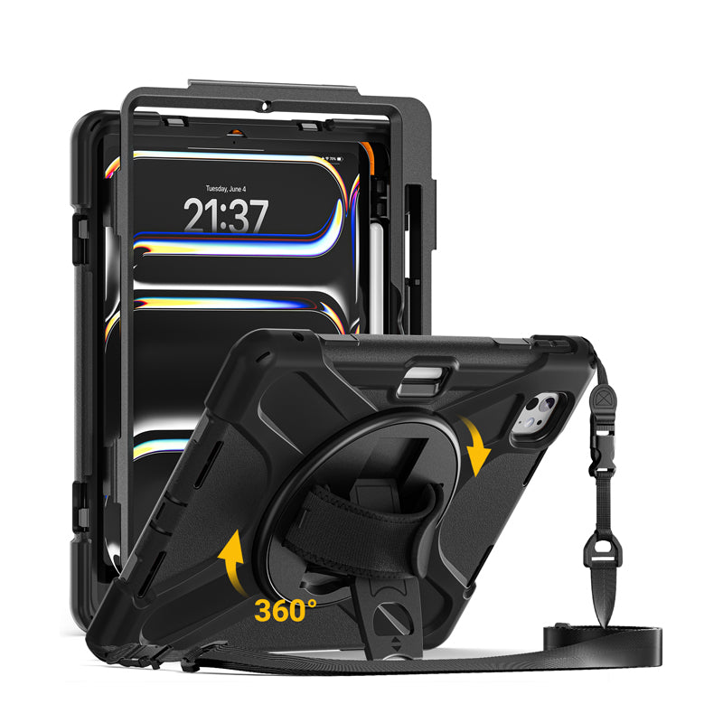 Crong Defender Plus – obrněný Hülle für iPad Pro 11" M5 (2025) / M4 (2024) (schwarz)