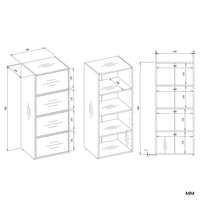 Kommode ALMA ANTHRAZIT EICHE ARTISAN – Produktabbildung 6