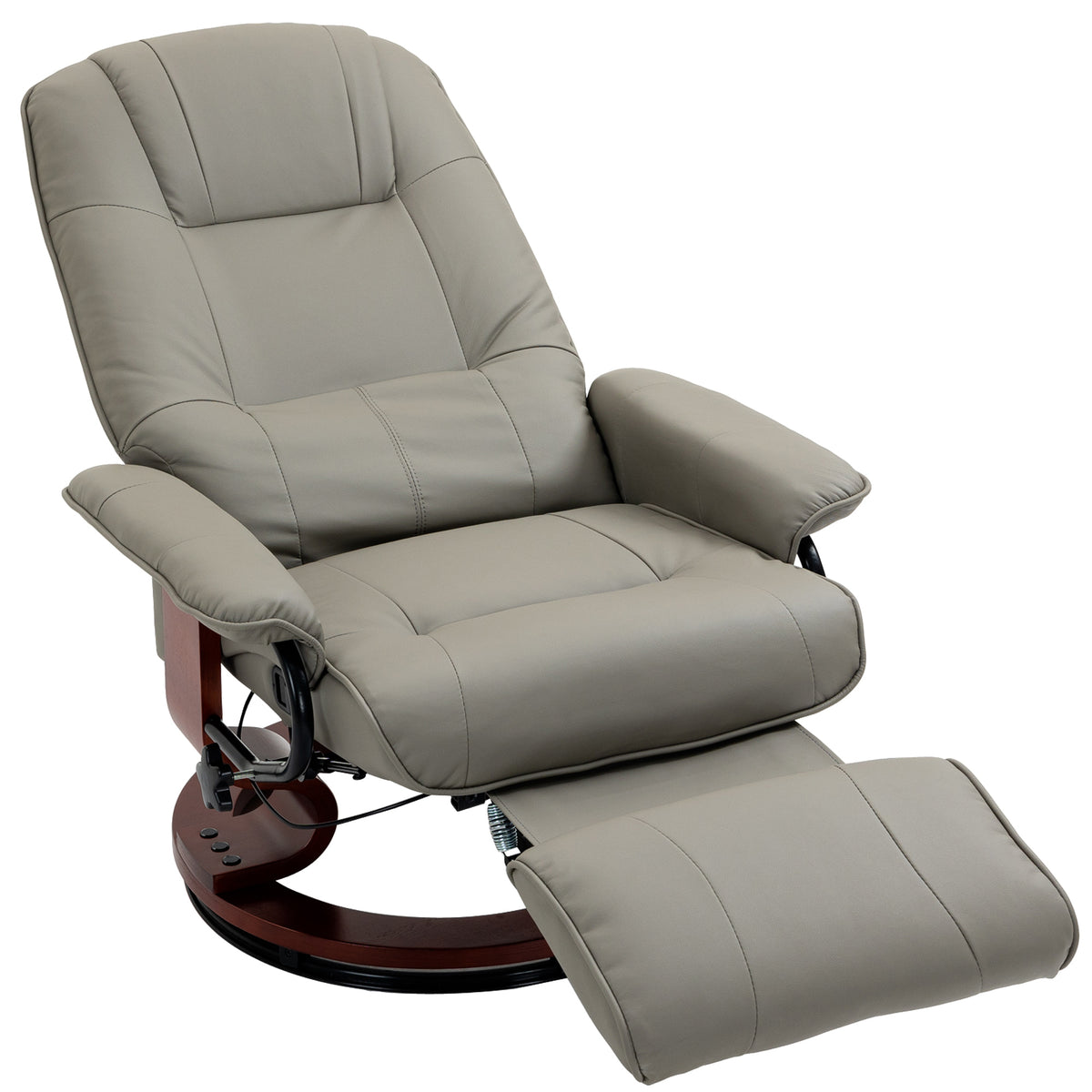 Recliner TV chair lounge chair faux leather 360° swivel chair 145° tiltable grey 78 x 87 x 100 cm