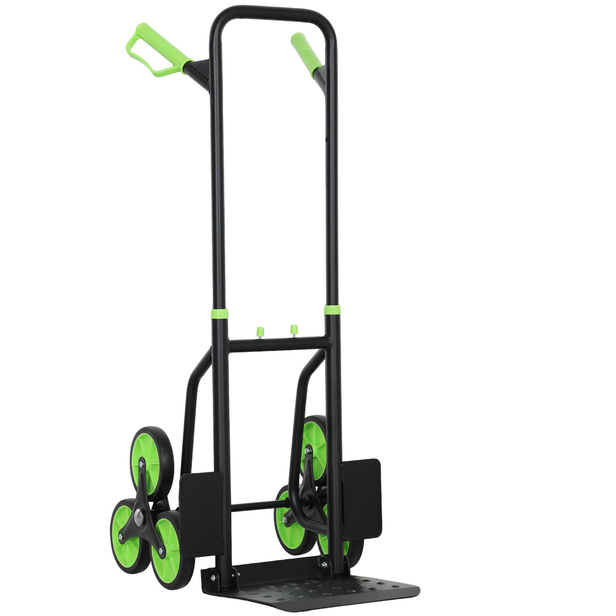 Folding stair-climbing hand truck, transport trolley with steel frame, max. 120kg