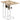 Foldable side table, charging station with USB ports, metal, 39 x 29 x 57 cm, wood-colored