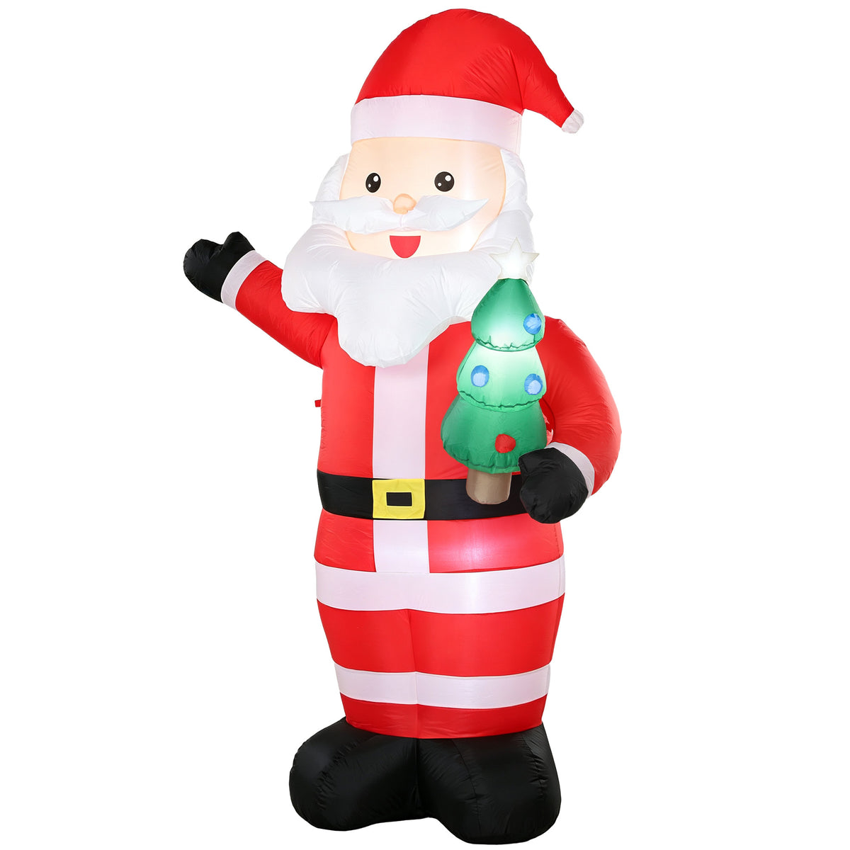 Inflatable Santa Claus, 243 cm, with bright LED light, Christmas decoration for indoor and outdoor use, red