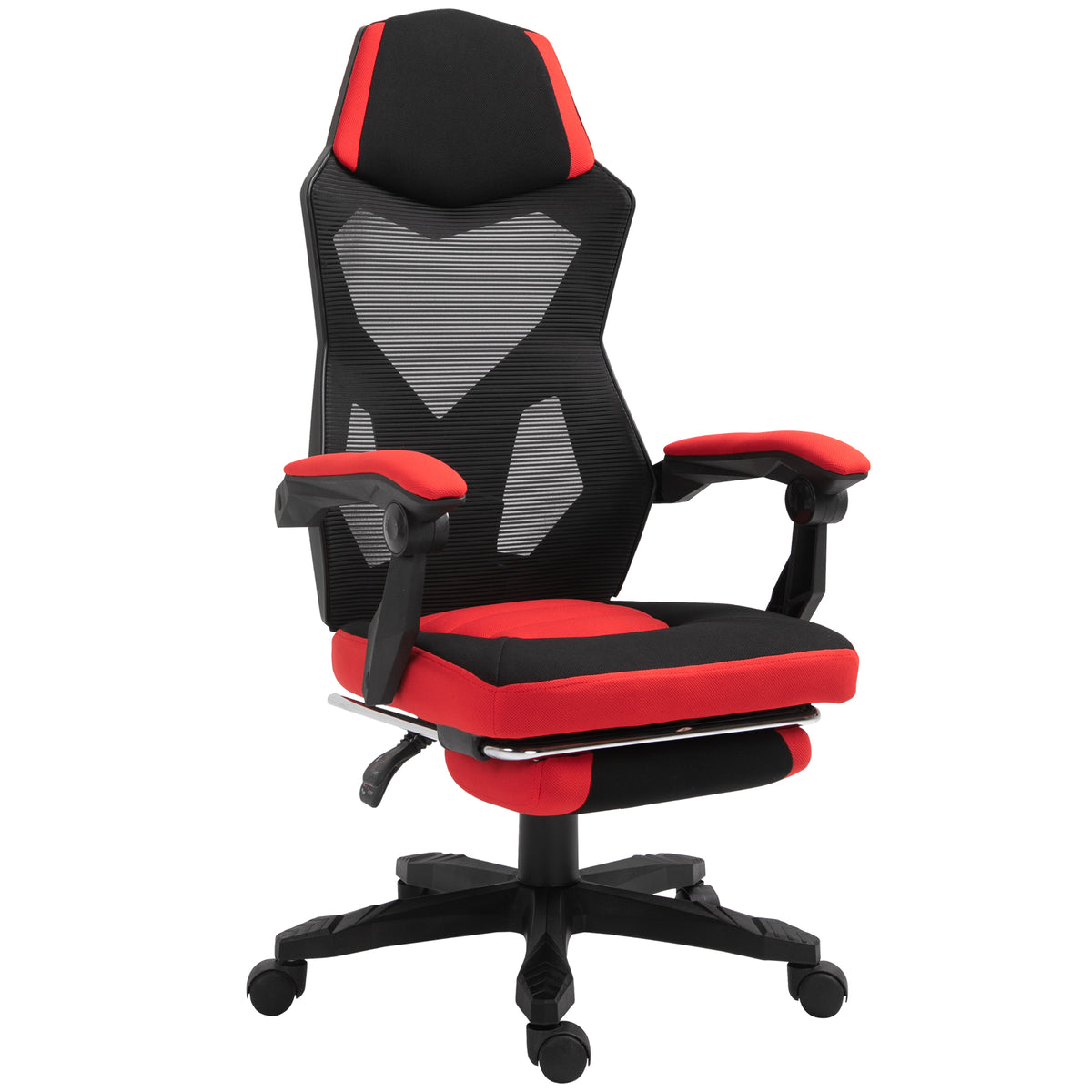 Vinsetto Ergonomischer Bürostuhl, Gaming Stuhl, Drehstuhl mit Fußstütze, PC Stuhl, Chefsessel