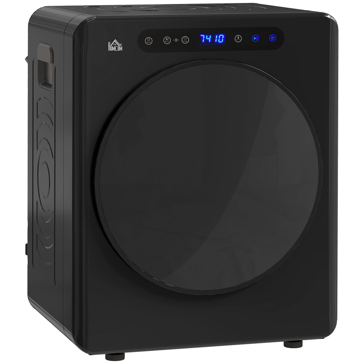 Tumble dryer, 6 programs, 40-60℃, 5 kg capacity, compact, touch control, black