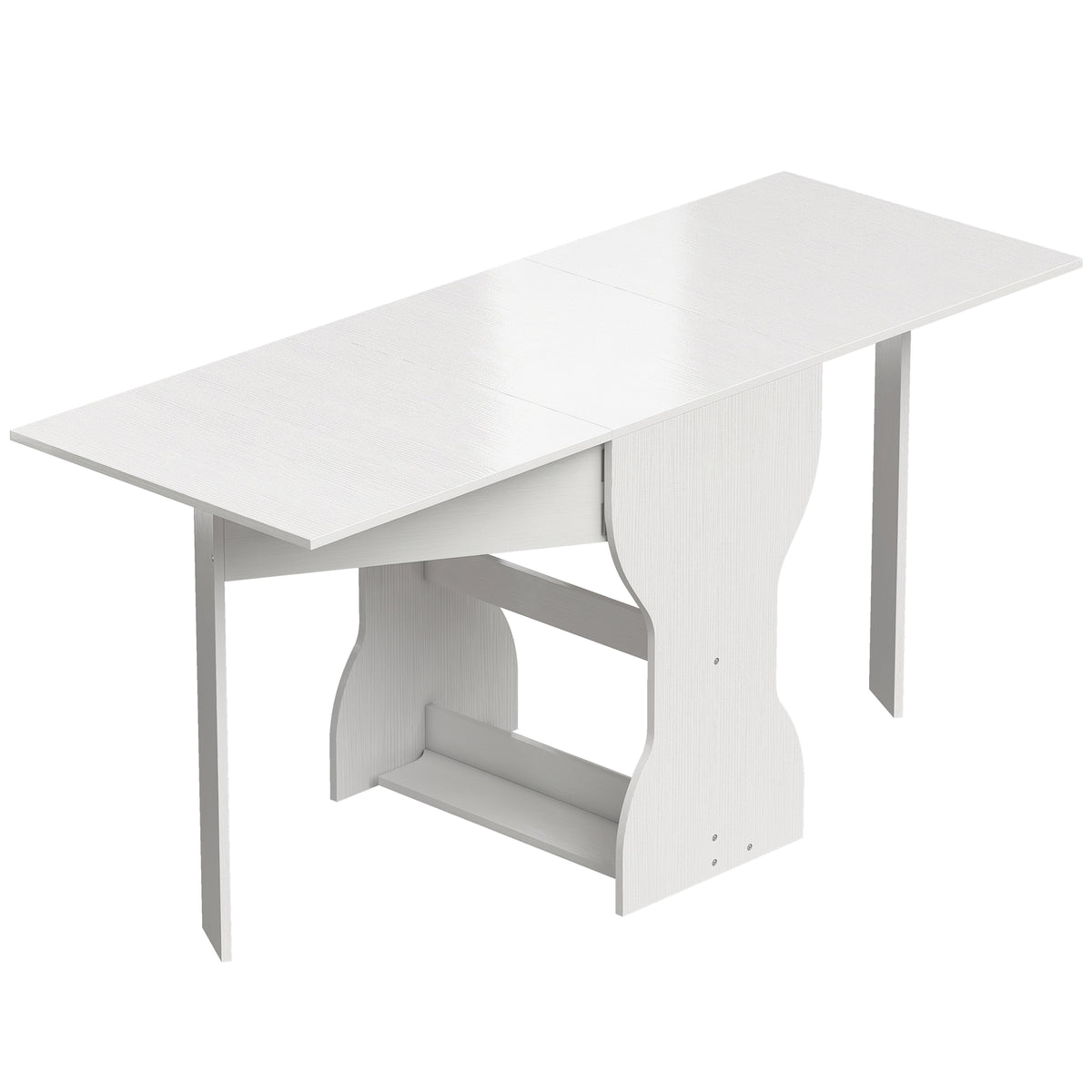 HOMCOM Esstisch Klappbar Küchentisch mit Stauraum für 2-4 Personen Klapptisch für Kleine Räume Esszimmer 160