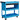 Werkzeugkoffer Werkzeugtrolley Werkzeugbox, 3 Ebenen, 4 Rollen, 82 cm x 35 cm x 76 cm, Blau