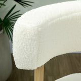 HOMCOM Sessel Loungesessel Relaxsessel mit Sherpa-Fleece, Metallbeinen in Holzoptik Polstersessel 67 x – Produktabbildung 9