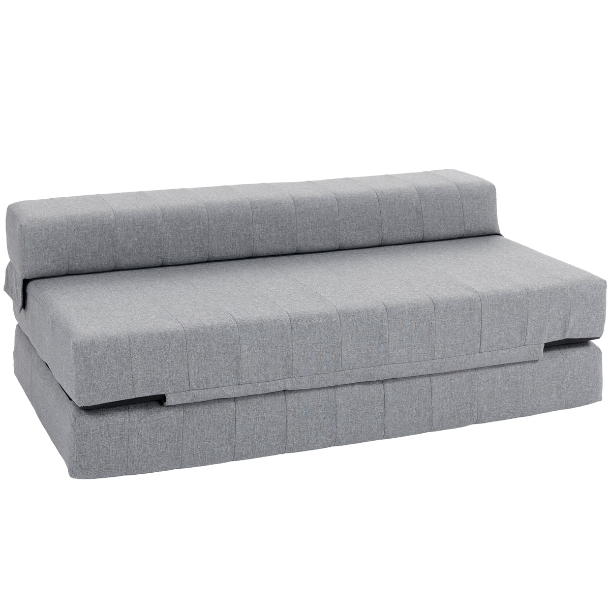 HOMCOM Klappsessel mit Bettfunktion, Gästebett, faltbar, bis 250 kg, 138x80x50 cm, Grau