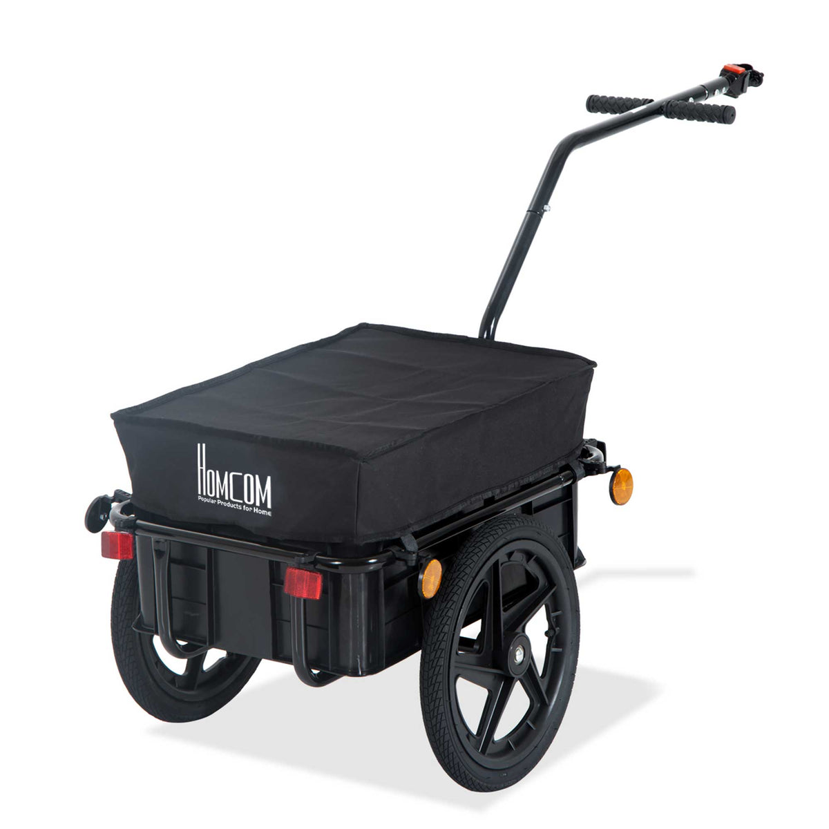 Lastenanhänger, Fahrradanhänger, abnehmbarer Korb, Universalkupplung, bis 40 kg, Stahl, schwarz, 144 x 59 x