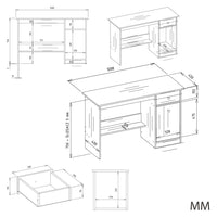 Schreibtisch CHESTER 120 ARTISAN – Produktabbildung 5