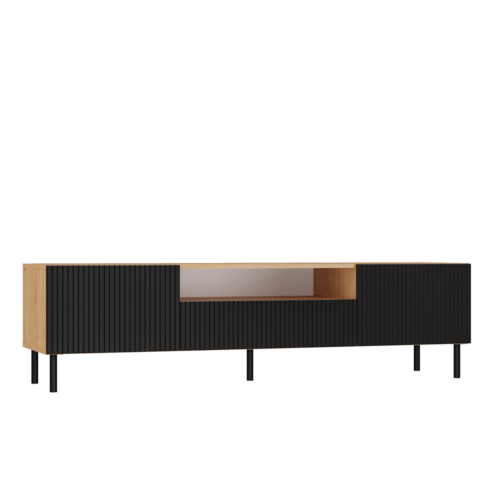 TV-Schrank KAMA 160/SLIM ARTISAN SCHWARZ – Produktabbildung 2