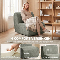 HOMCOM Sessel Drehbarer Loungesessel mit Chenille-Optik, Breiter Sitzfläche, für Wohnzimmer – Produktabbildung 4