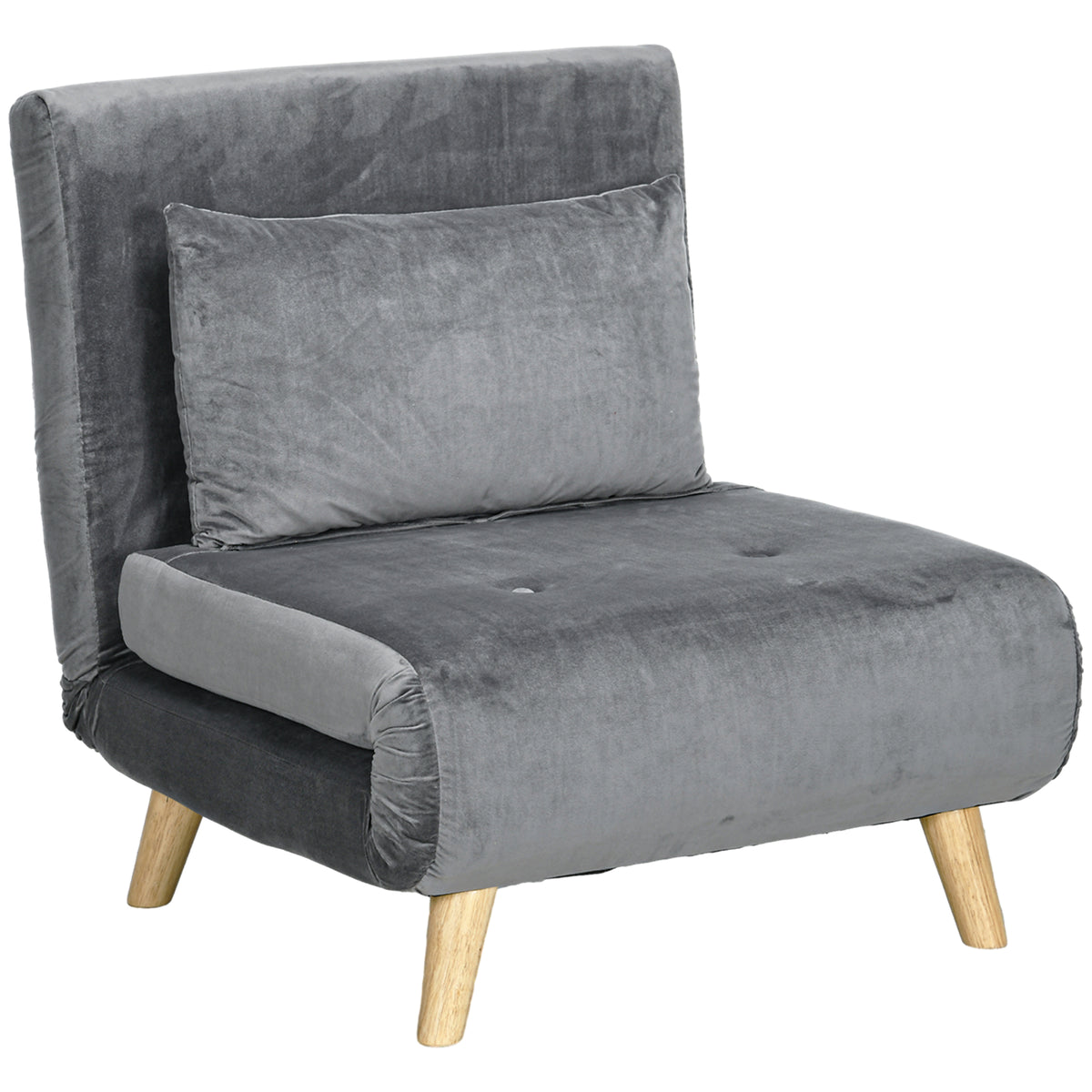HOMCOM 2-in-1 Sessel, Relaxsessel, Gästebett, 72 cm x 78 cm x 79 cm, Grau