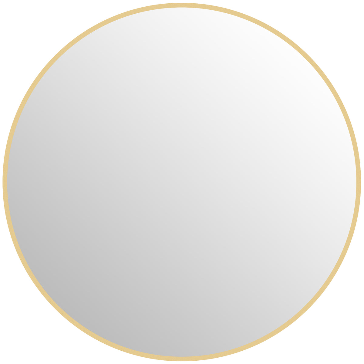 HOMCOM 70 x 70 cm runder Badezimmerspiegel, Wandmontage, goldfarbener Rahmen