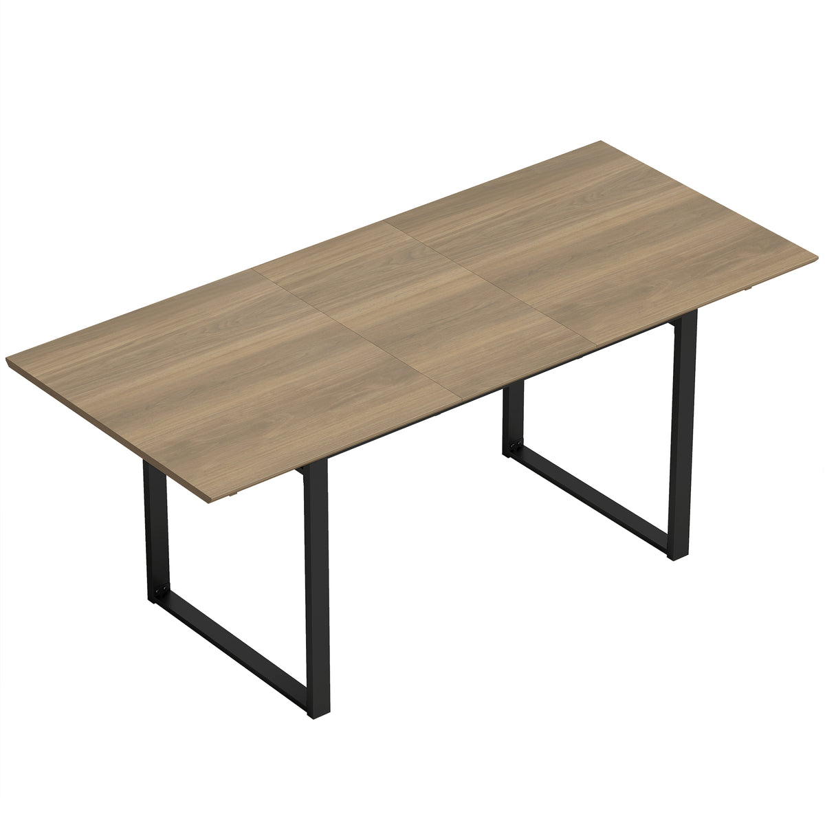 HOMCOM Ausziehbarer Esstisch 140-180 cm für 6-8 Personen, rechteckig im Industrial-Design mit Stahlgestell