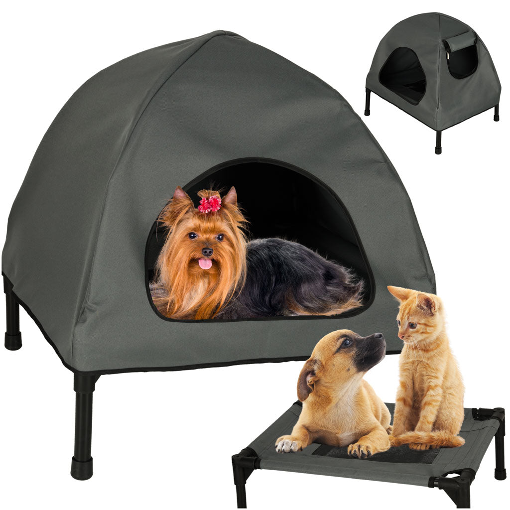 IKONKA Hundehütte Katzenbett Zelt Haustierbett 53x43x56 cm