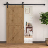 HOMCOM Gleitschienen-Bausatz für Schiebetür, rustikales Design, Karbonstahl, 200x4x0,6 cm, bis 90 kg – Produktabbildung 2