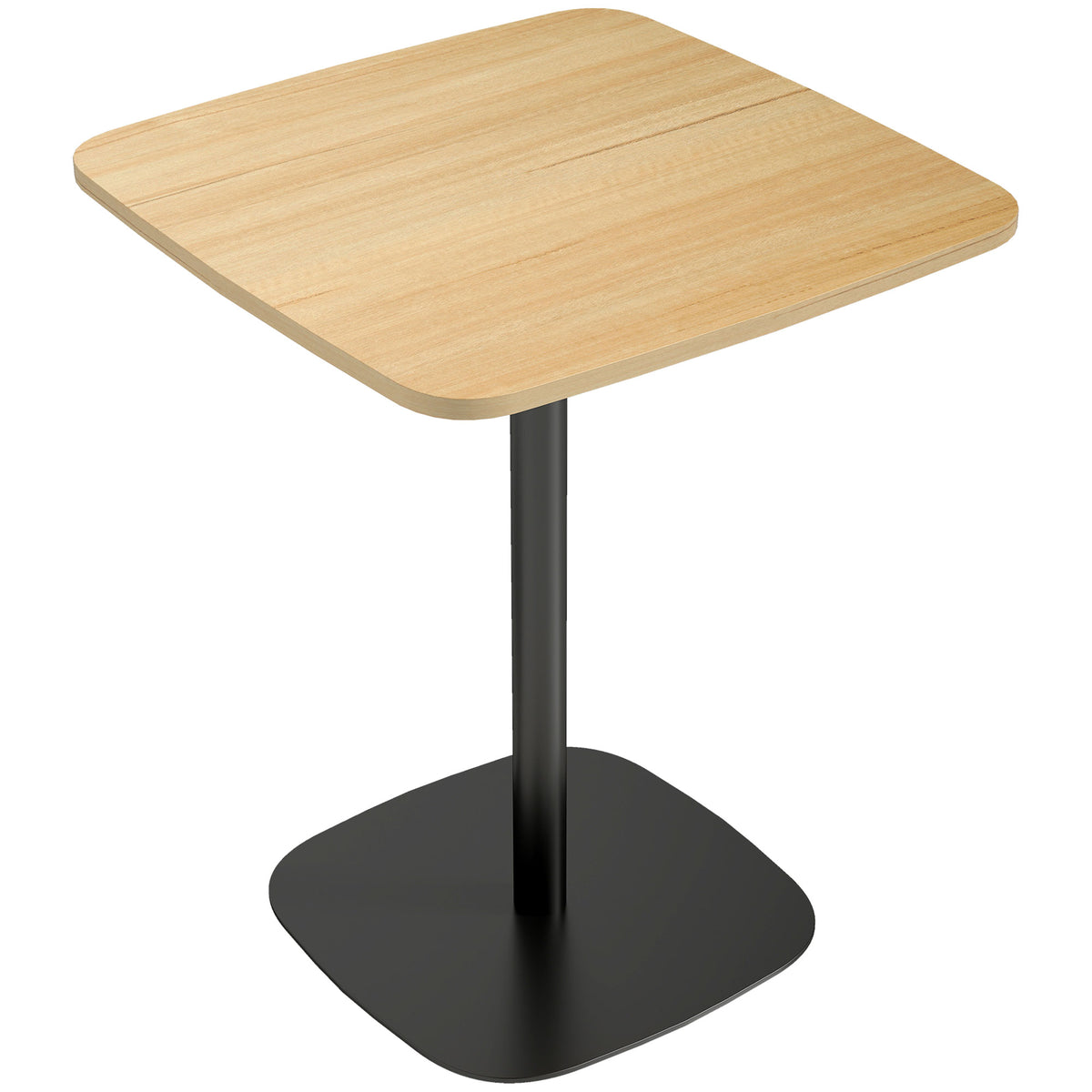 HOMCOM Kleiner Esstisch, 60 cm, quadratisch, MDF-Tischplatte, Stahlsockel, für Wohnzimmer, Esszimmer, Küche