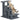 PawHut Tiertreppe Katzentreppe Hundetreppe Treppe für Katze und Hunde 4 Stufen Grau 63,5x43x60cm