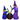 HOMCOM Aufblasbare Hexen Hexenkessel Figur Luftfigur Halloween Deko mit LED Beleuchtung, Polyester
