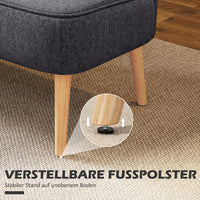 HOMCOM 2-Sitzer Sofa, weiche Polsterung, pflegeleichter Bezug, bis 220 kg, 117 x 56,5 x 77 cm – Produktabbildung 7