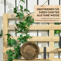 Outsunny Aufbewahrungsbox mit Spalier, 4 Hängeregale, Magnettür, Massivholz, Natur, 80 x 45 x 160 cm – Produktabbildung 5