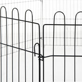 Welpenlaufstall 8-TLG Welpenauslauf mit 8 Gitterplatten Tür Schutzplane Freilaufgehege 61cm hoch – Produktabbildung 9