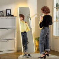 HOMCOM LED Ganzkörperspiegel, Touch-Steuerung, dimmbar, rahmenlos, 40 x 150 cm – Produktabbildung 2