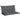 Water-repellent bench cushion set for garden bench or porch swing, back and seat pad, 100 x 98 x 8 cm, dark grey