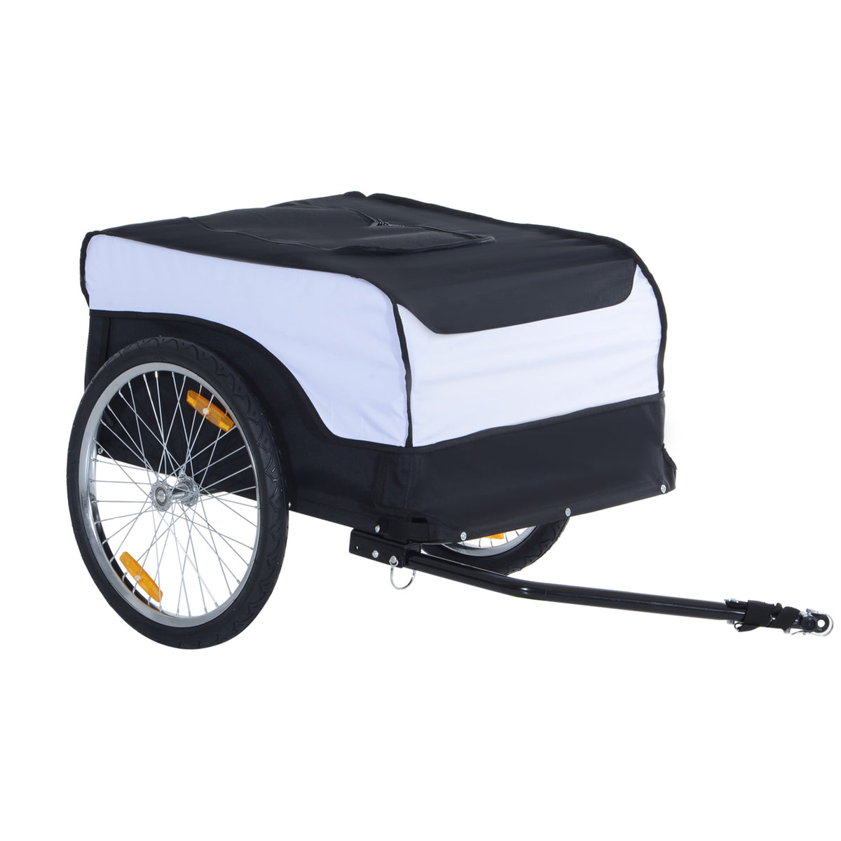 HOMCOM Fahrradanhänger Lastenanhänger Belastbarkeit max. 40 kg Transportanhänger Handwagen