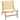 HOMCOM Rattanstuhl, Lesestuhl, Holzrahmen, breiter Sitz, 64 x 70 x 74 cm, Naturholz
