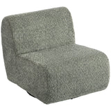 HOMCOM Sessel Drehbarer Loungesessel mit Chenille-Optik, Breiter Sitzfläche, für Wohnzimmer, Schlafzimmer