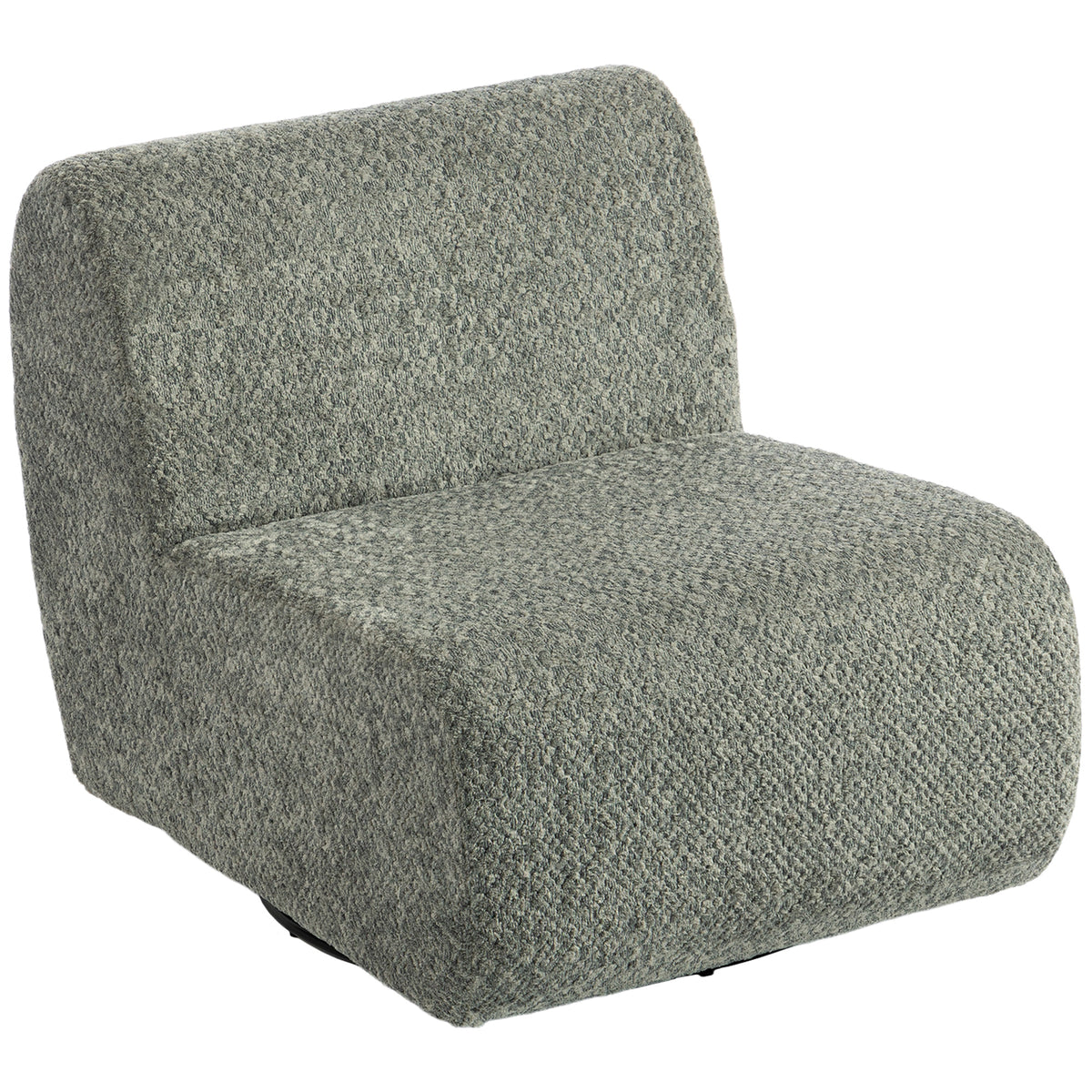 HOMCOM Sessel Drehbarer Loungesessel mit Chenille-Optik, Breiter Sitzfläche, für Wohnzimmer, Schlafzimmer