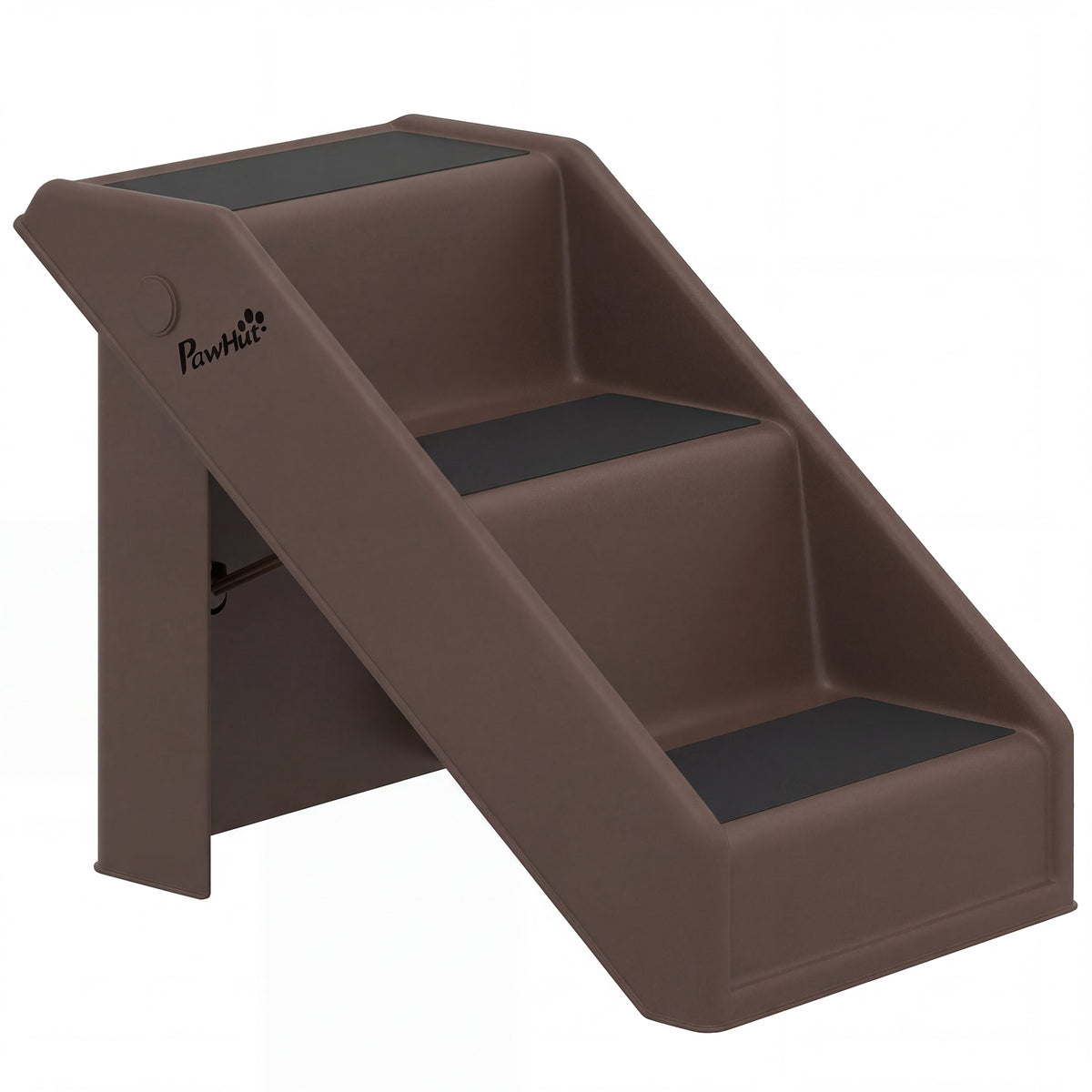 PawHut Hundetreppe 3 Stufen 36,5 cm Hoch Haustiertreppe für Kleine Hunde klappbar für Bett, Sofa, Couch Auto