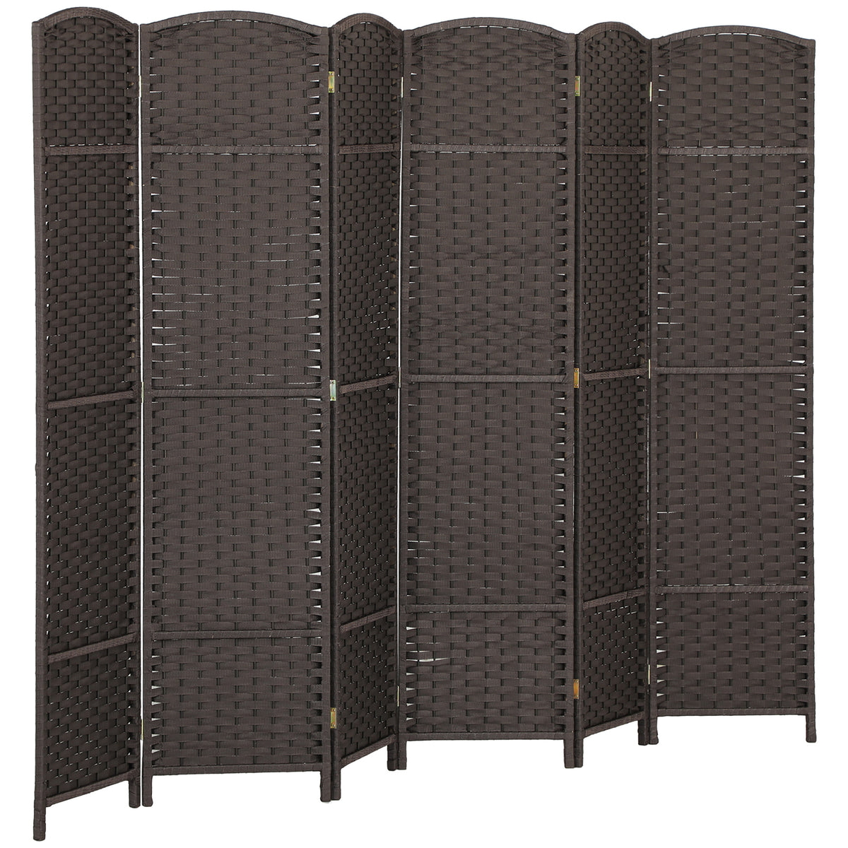 HOMCOM 6-teiliger Raumtrenner, Faltbarer Sichtschutz, Sichtschutzwand für Wohnzimmer, Schlafzimmer