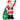 Inflatable Santa Claus, 275 cm, with sack and bear, Christmas decoration with integrated LED lights