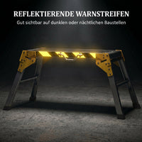HOMCOM Arbeitsplattform Alu Werkbank Klappbar Arbeitstisch bis 150 kg, Arbeitsbühne mit Griff – Produktabbildung 7