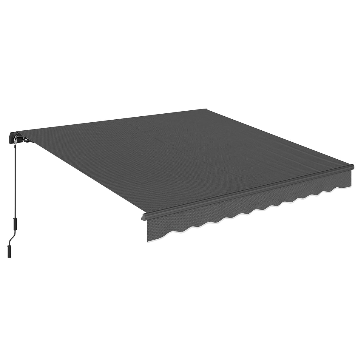 Folding arm awning 350 x 300cm articulated awning incl. crank & wall bracket, adjustable angle